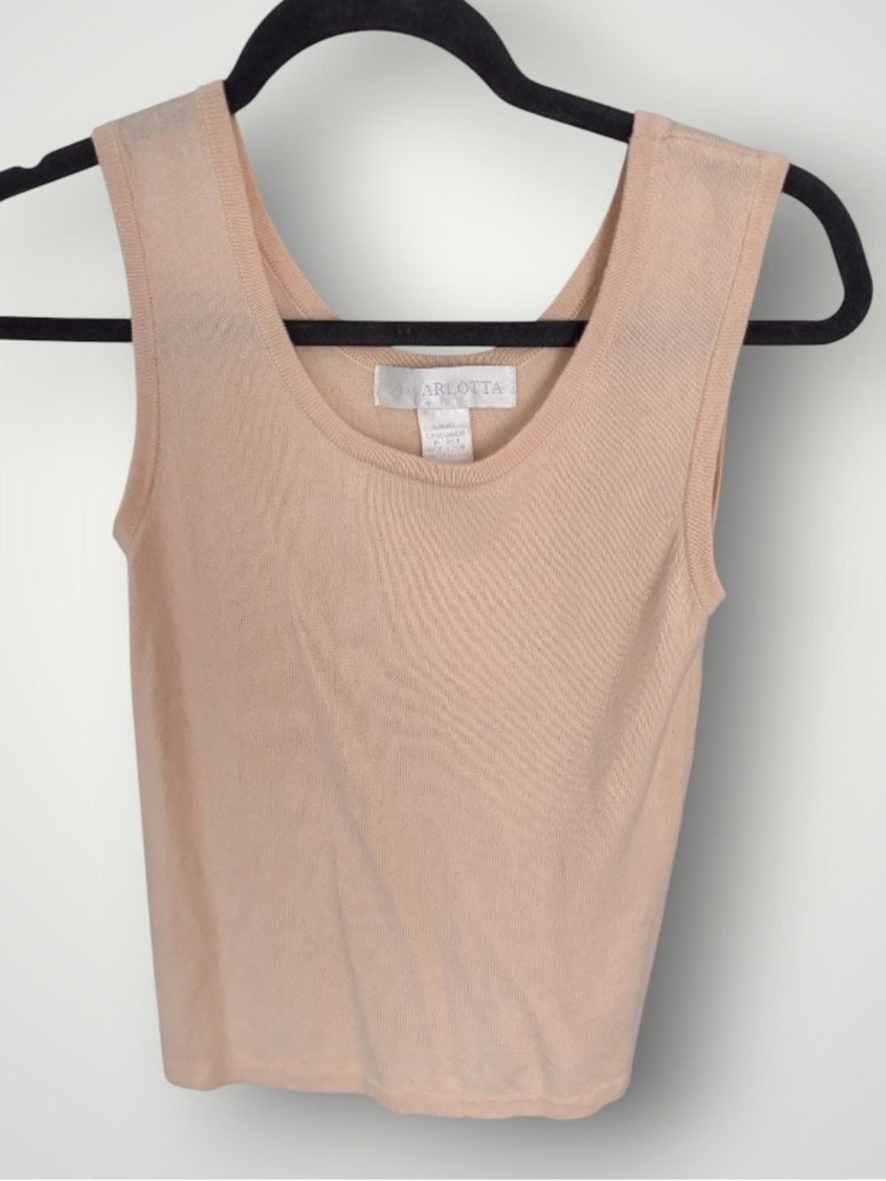 Vintage Chris Arlotta Cashmere Tank XS Cream